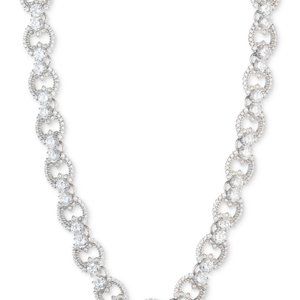 Marchesa Cubic Zirconia Link Collar Necklace, NWT